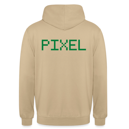 Pixel. Outline-Motiv Motiv-Hoodie unisex, Farbe Beige