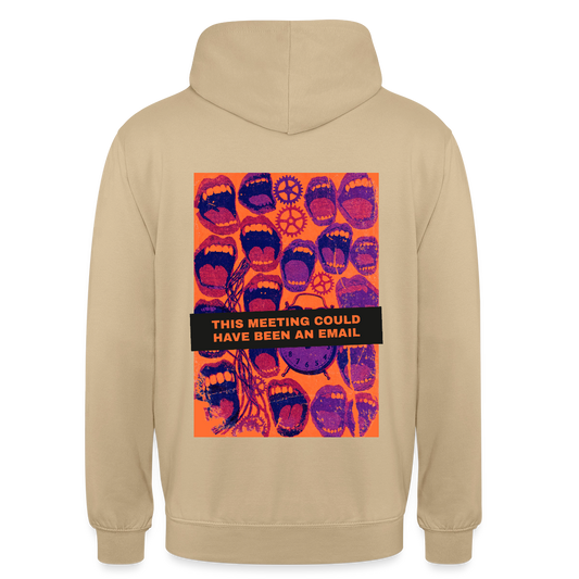 This meeting could have been an email. Raster-Motiv Motiv-Hoodie unisex, Farbe Beige