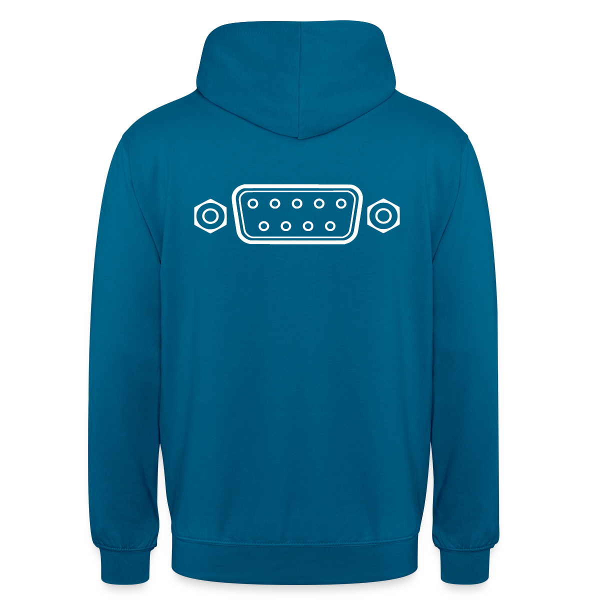 "RS-232" Motiv-Hoodie unisex, Farbe Tiefseeblau