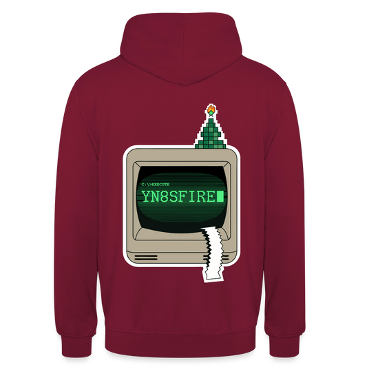 YN8SFIRE Motiv-Hoodie unisex, Farbe Bordeaux