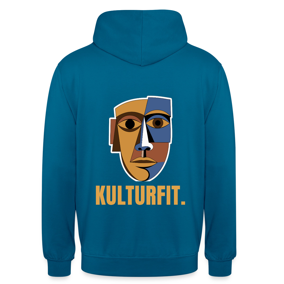 Kulturfit. Kubismus-Motiv Motiv-Hoodie unisex, Farbe Tiefseeblau