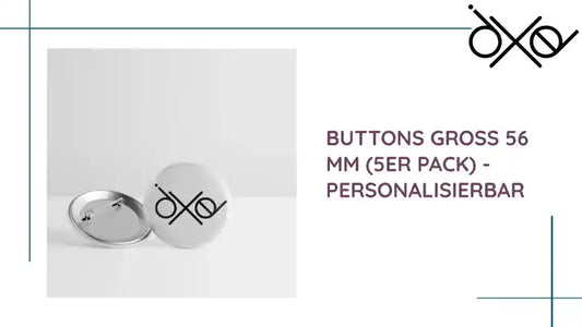 Buttons groß 56 mm (5er Pack) - personalisierbar by@Outfy