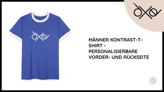 Männer Kontrast-T-Shirt - personalisierbare Vorder- und Rückseite by@Outfy