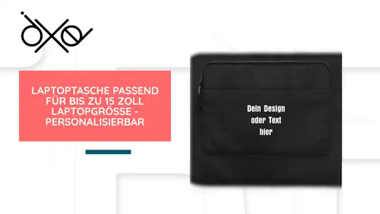Laptoptasche passend für bis zu 15 Zoll Laptopgröße - personalisierbar by@Outfy