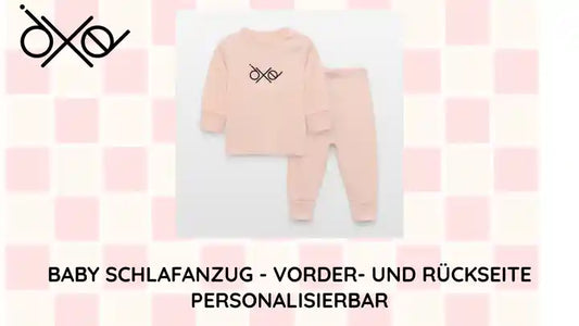 Baby Schlafanzug - Vorder- und Rückseite personalisierbar by@Outfy