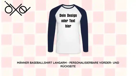 Männer Baseballshirt langarm - personalisierbare Vorder- und Rückseite by@Outfy