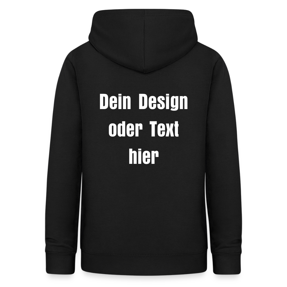 Frauen Hoodie - personalisierbare Vorder- und Rückseite - Schwarz