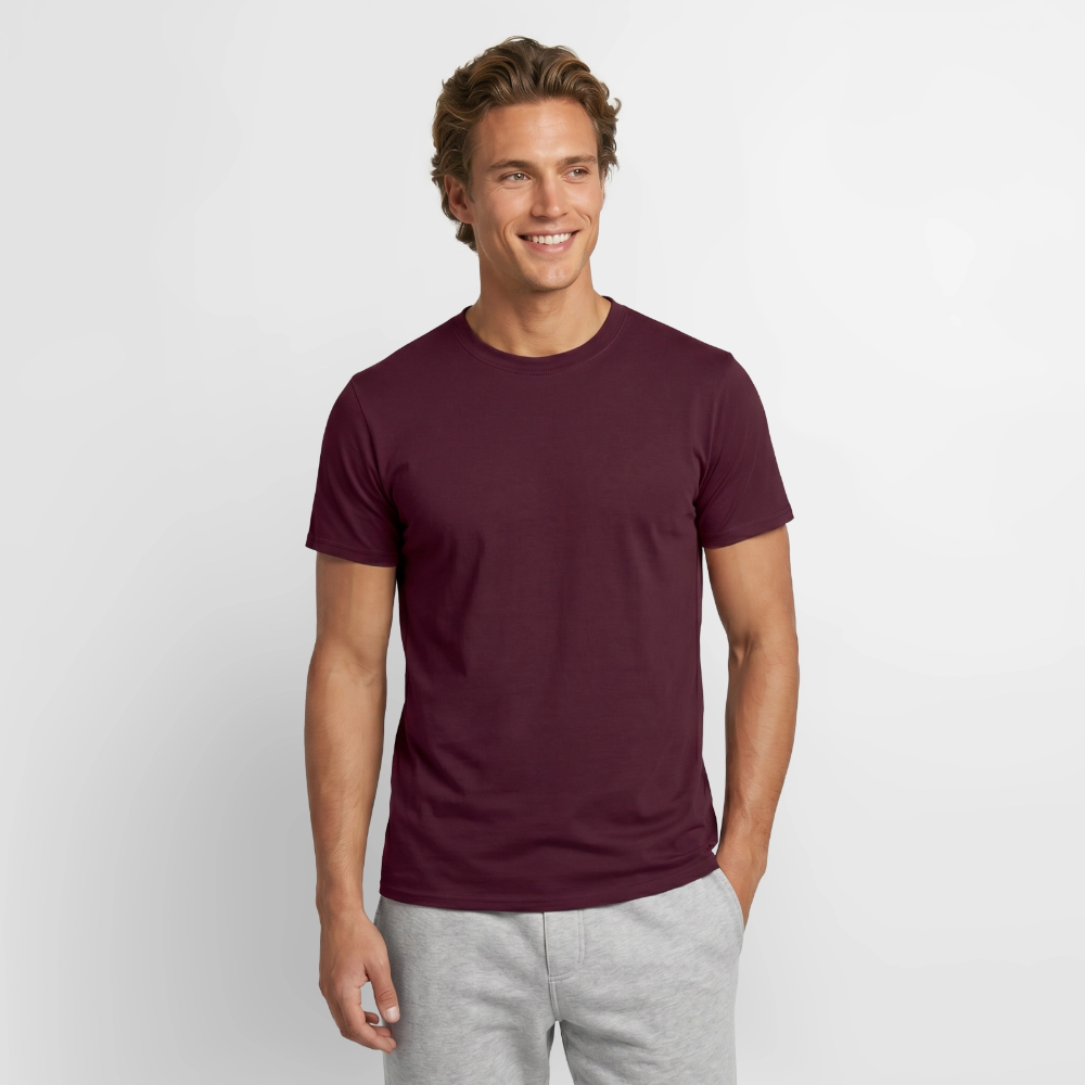 Männer T-Shirt - personalisierbare Vorder- und Rückseite - Ziegelrot