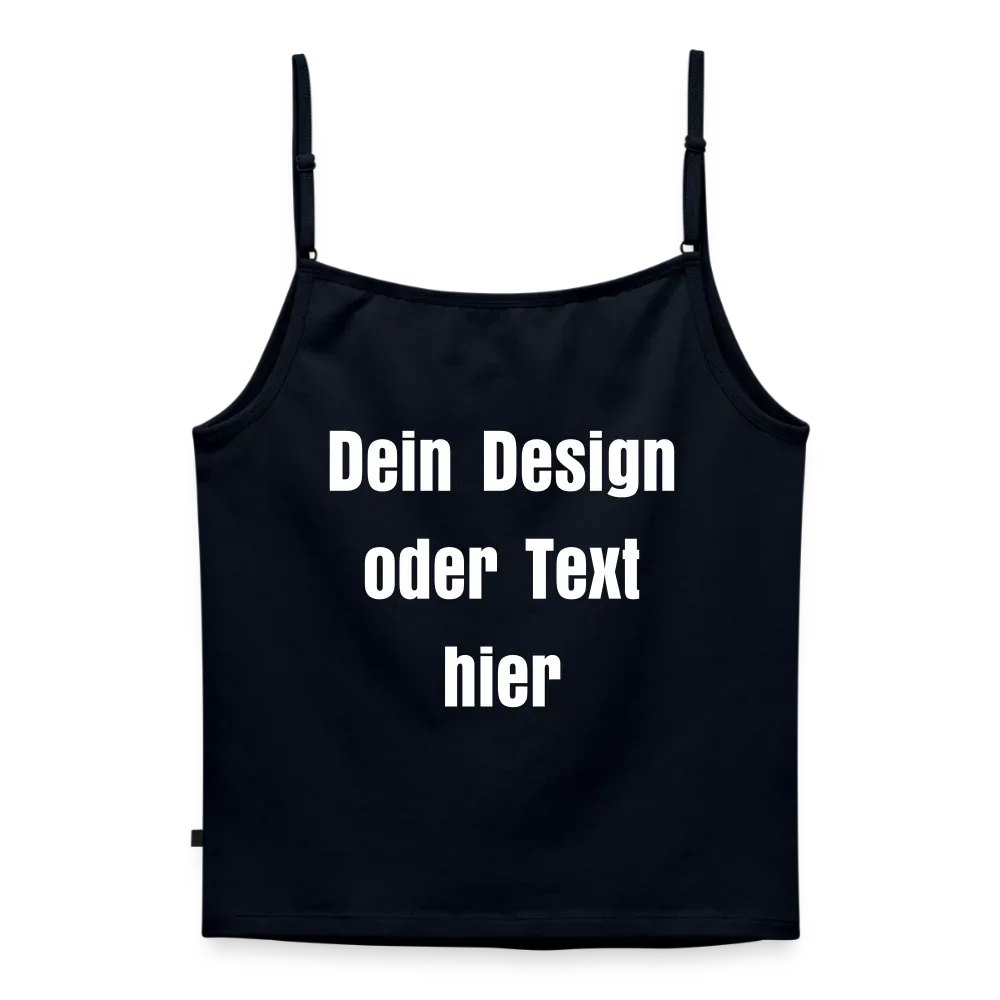 Frauen Spaghetti Tank Top - personalisierbar - Navy