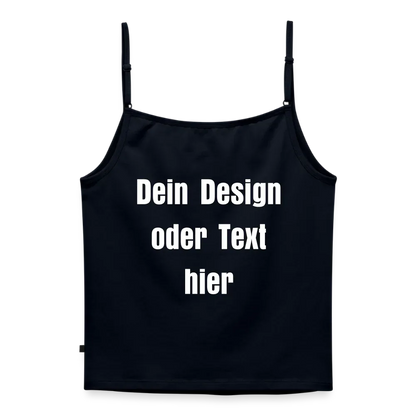 Frauen Spaghetti Tank Top - personalisierbar - Navy