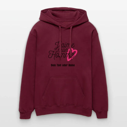 Kuschel-Hoodie "Valentine" für Frauen – personalisierbar & weich - Maroon