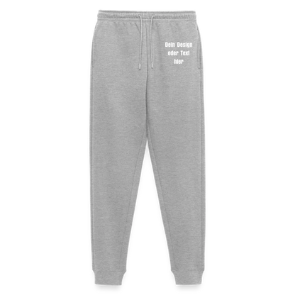 Männer Premium Bio Jogginghose - personalisierbar - Grau meliert