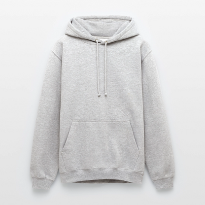 Unisex Hoodie - personalisierbare Vorder- und Rückseite - Hellgrau meliert