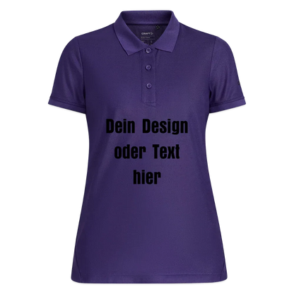 CRAFT Core Unify Frauen Polo Shirt - personalisierbar - Lila