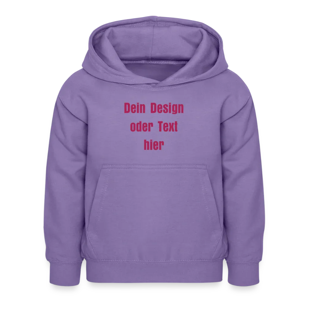 Kinder Hoodie - personalisierbare Vorder- und Rückseite - Lavendel