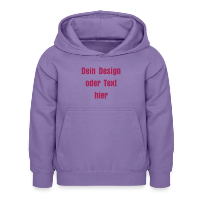 Kinder Hoodie - personalisierbare Vorder- und Rückseite - Lavendel