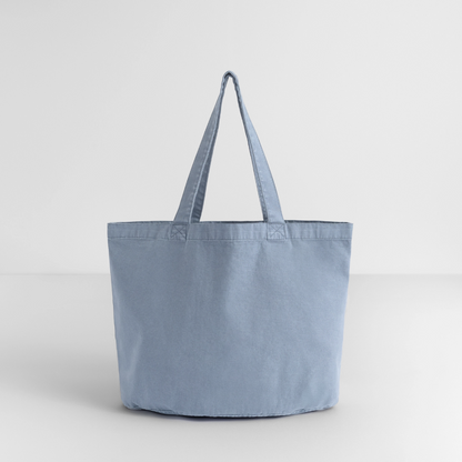Vintage-Washed Shopper / Einkaufstasche im Vintage Stil - personalisierbar - vintage light blue