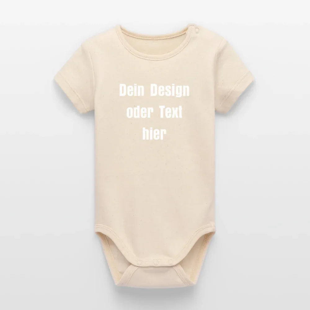 Stanley/Stella Baby Bio Kurzarm-Body - personalisierbar - Natur