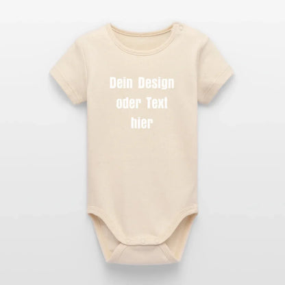 Stanley/Stella Baby Bio Kurzarm-Body - personalisierbar - Natur