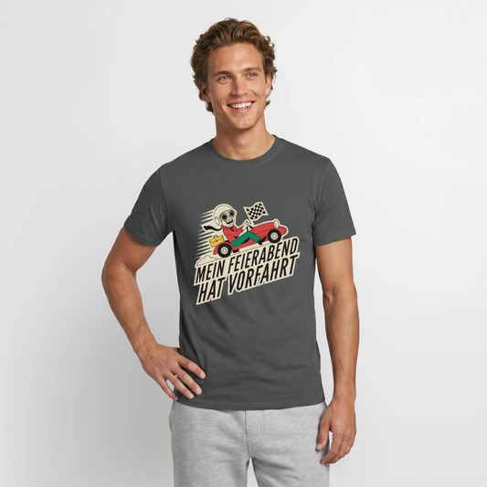 Mein Feierabend hat Vorfahrt. Motiv-T-Shirt für Männer, Farbe Anthrazit, Model