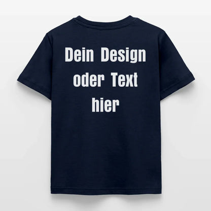 Kinder T-Shirt - personalisierbare Vorder- und Rückseite - Navy
