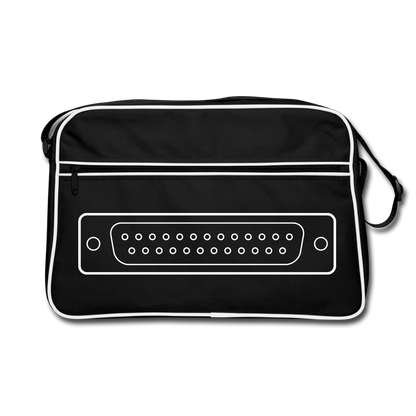 DB-25 LPT1 Retro Tasche - Schwarz/Weiß
