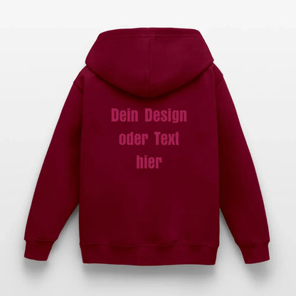 Kinder Hoodie - personalisierbare Vorder- und Rückseite - Bordeaux