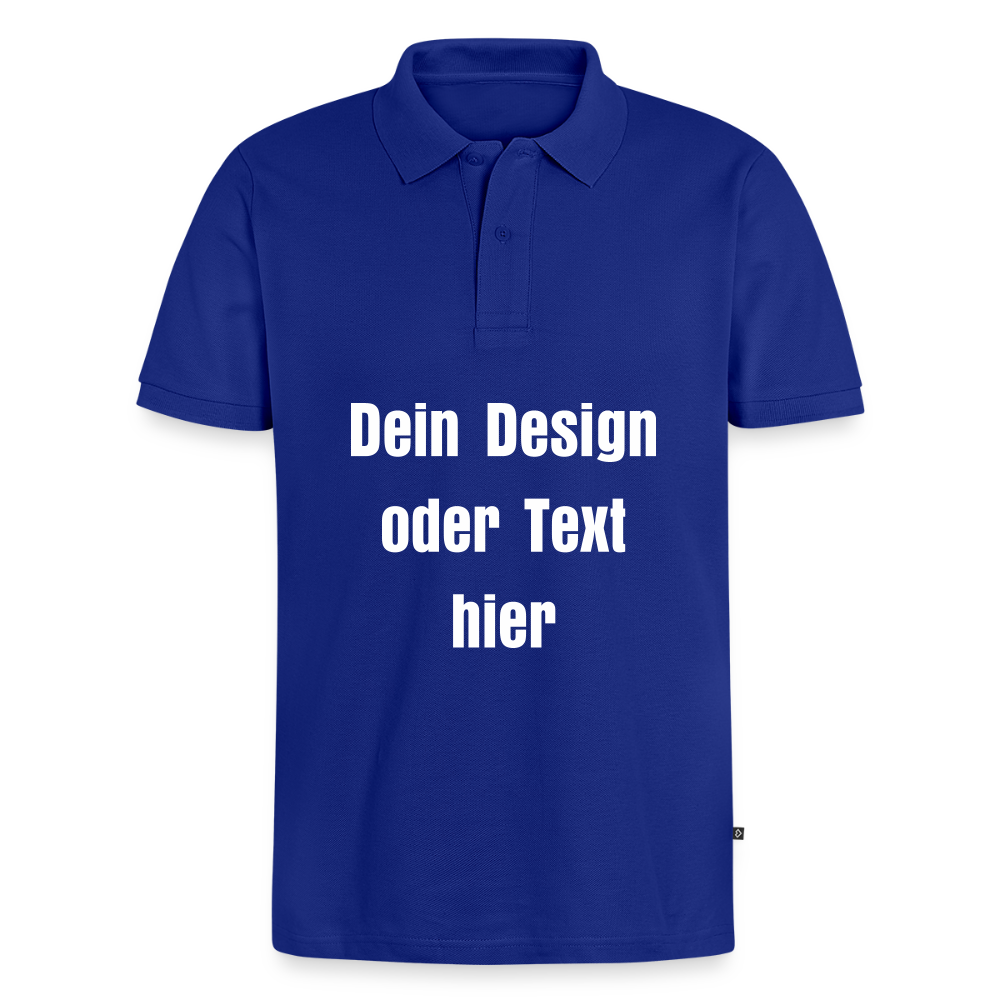 Männer Premium Bio Polo Shirt - personalisierbar - Royalblau