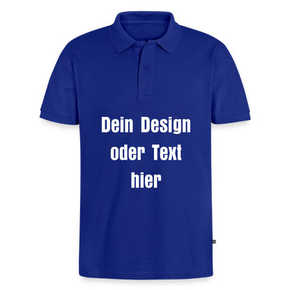 Männer Premium Bio Polo Shirt - personalisierbar - Royalblau