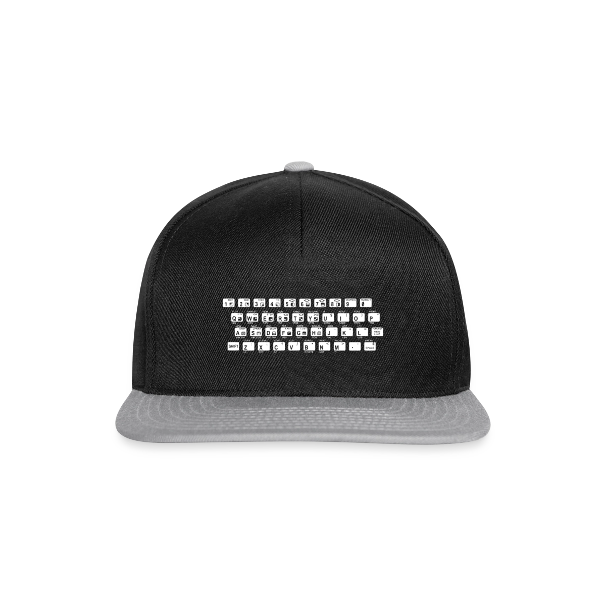48K ZX Spectrum Motiv-Snapback-Cap, Farbe Schwarz/Grau