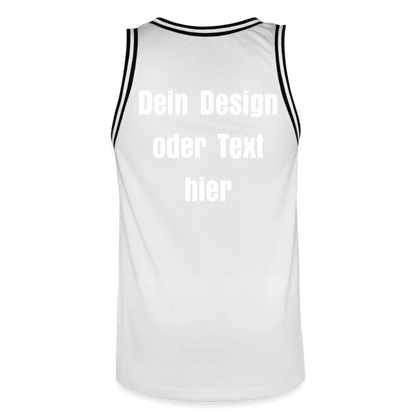 Männer Basketball-Trikot - personalisierbar - Weiß/Schwarz