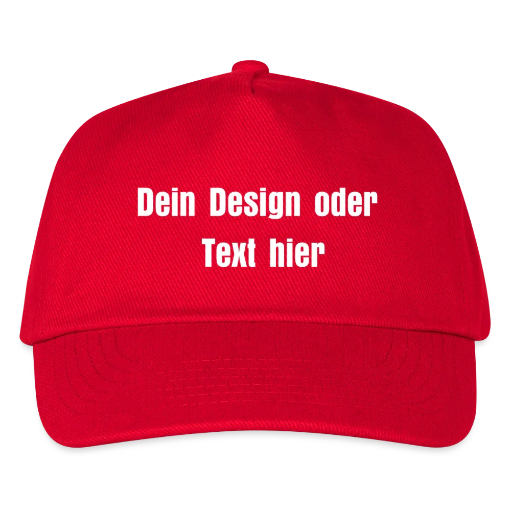 Kontrast Snapback Basecap für Kinder - personalisierbar - Rot