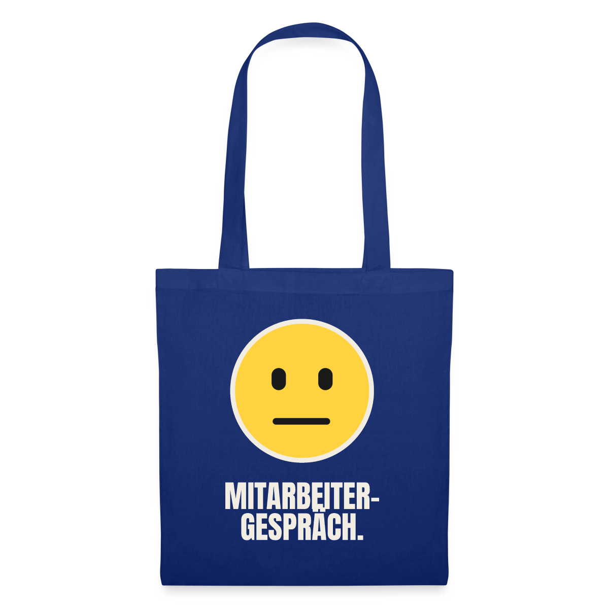 Mitarbeitergespräch. Stoffbeutel, Farbe Royalblau
