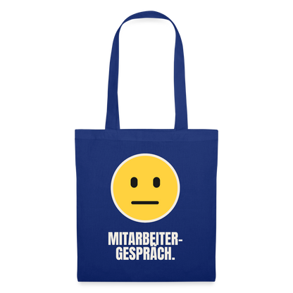 Mitarbeitergespräch. Stoffbeutel, Farbe Royalblau