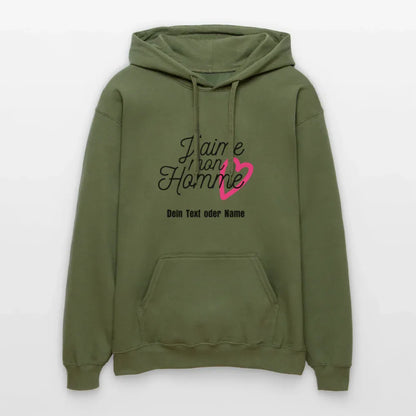 Kuschel-Hoodie "Valentine" für Frauen – personalisierbar & weich - Militärgrün