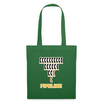 Pipeline. Isotype-Motiv Stoffbeutel, Farbe Fichte