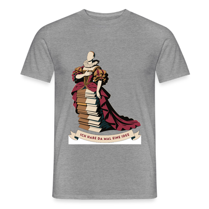 "Ich habe da mal eine Idee. Barock-Motiv" Motiv-T-Shirt für Männer, Farbe Graphit meliert