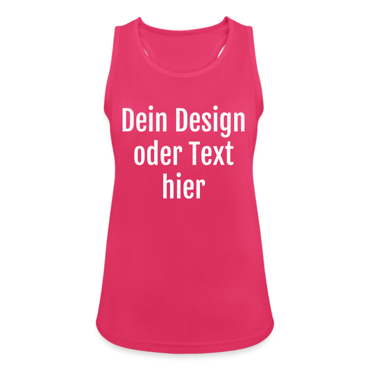 Funktionelles Frauen Tank Top atmungsaktiv - personalisierbar - Fuchsia