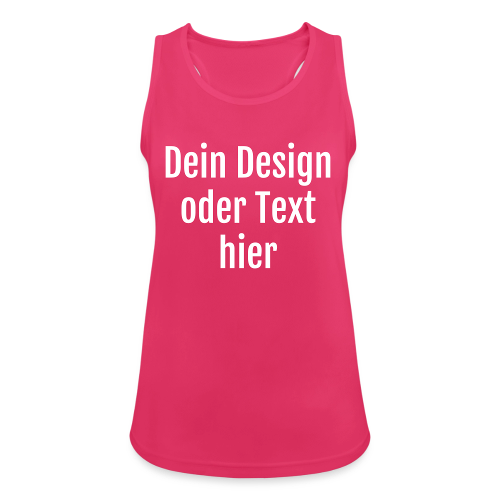 Funktionelles Frauen Tank Top atmungsaktiv - personalisierbar - Fuchsia