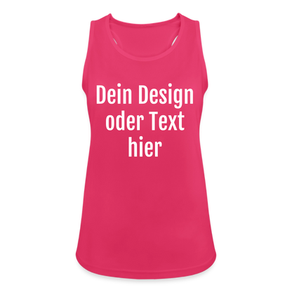 Funktionelles Frauen Tank Top atmungsaktiv - personalisierbar - Fuchsia