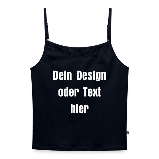 Frauen Spaghetti Tank Top - personalisierbar - Navy
