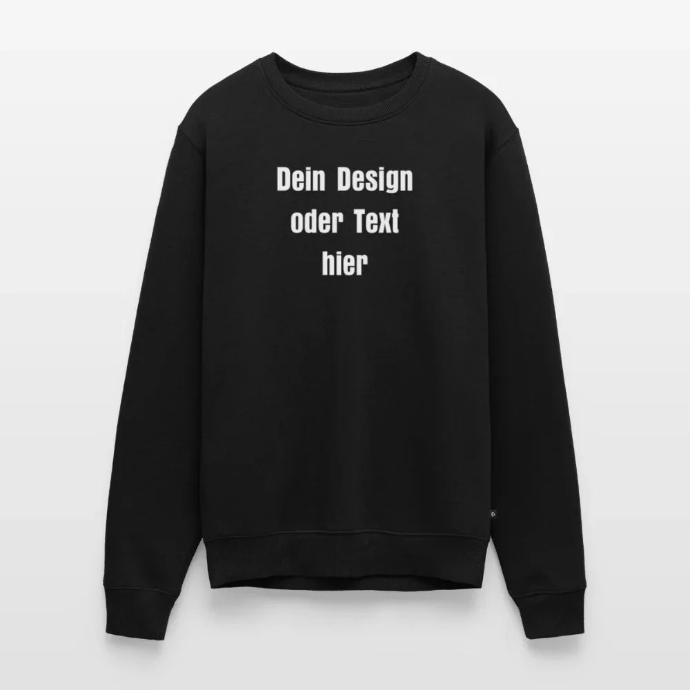 Männer Premium Pullover - personalisierbar - Schwarz