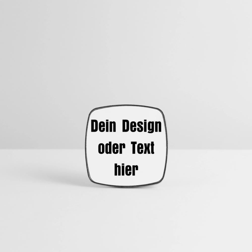 Viereckiger Kühlschrankmagnet - personalisierbar - Weiß
