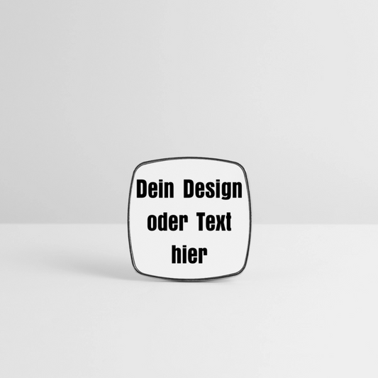 Viereckiger Kühlschrankmagnet - personalisierbar - Weiß