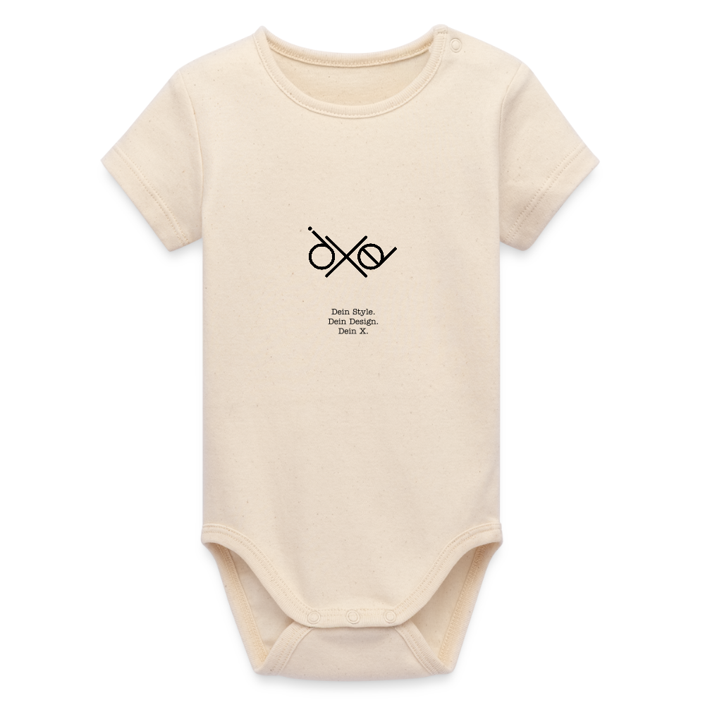 Stanley/Stella Baby Bio Kurzarm-Body - personalisierbar - Weißgrau