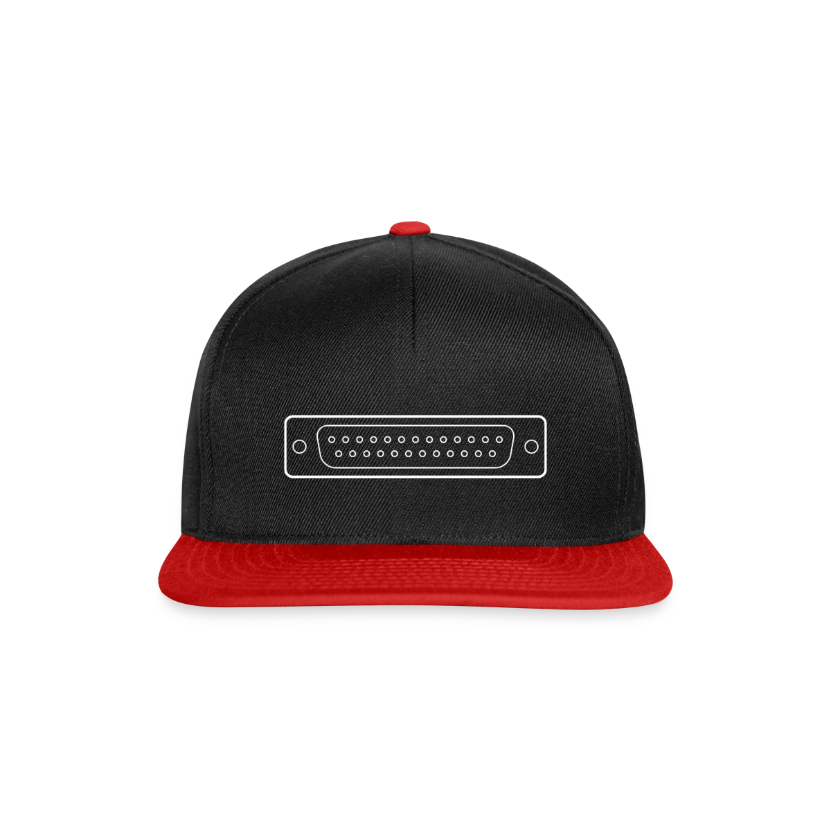 LPT1 Motiv-Snapback-Cap, Farbe Schwarz/Rot