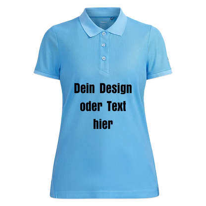 CRAFT Core Unify Frauen Polo Shirt - personalisierbar - Saphirblau