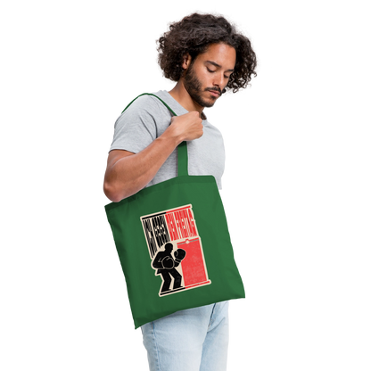"Ich gegen den Freitag. Boxplakat-Motiv" Stoffbeutel, Farbe Fichte