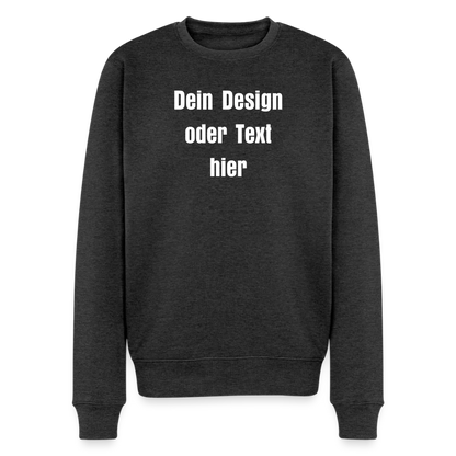 Männer Premium Pullover - personalisierbar - Anthrazit meliert
