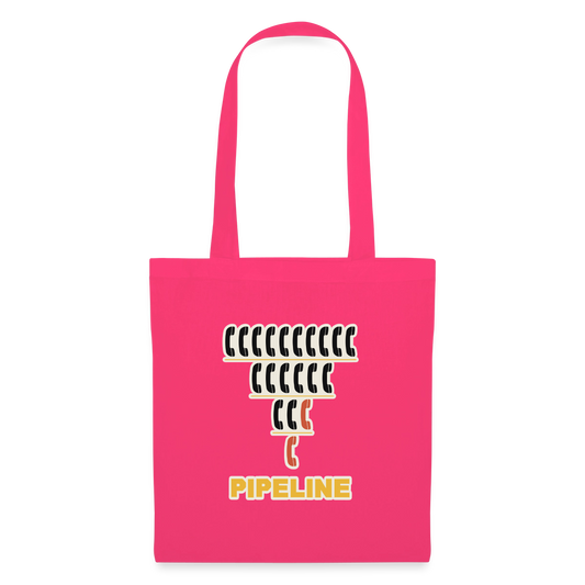 Pipeline. Isotype-Motiv Stoffbeutel, Farbe Azalea